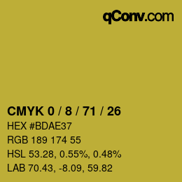 Color code: CMYK 0 / 8 / 71 / 26 | qconv.com