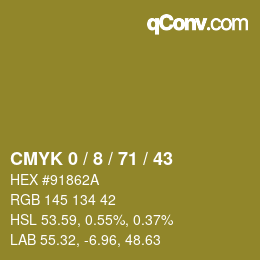 Color code: CMYK 0 / 8 / 71 / 43 | qconv.com