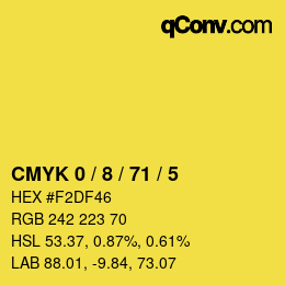 Color code: CMYK 0 / 8 / 71 / 5 | qconv.com