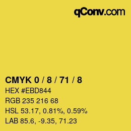 Color code: CMYK 0 / 8 / 71 / 8 | qconv.com