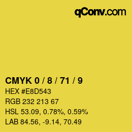 Color code: CMYK 0 / 8 / 71 / 9 | qconv.com
