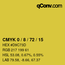 Color code: CMYK 0 / 8 / 72 / 15 | qconv.com