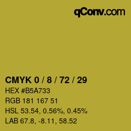 Color code: CMYK 0 / 8 / 72 / 29 | qconv.com