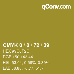 Color code: CMYK 0 / 8 / 72 / 39 | qconv.com