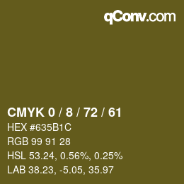 Color code: CMYK 0 / 8 / 72 / 61 | qconv.com