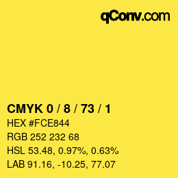Color code: CMYK 0 / 8 / 73 / 1 | qconv.com