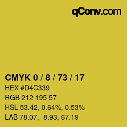 Color code: CMYK 0 / 8 / 73 / 17 | qconv.com