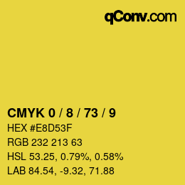 Color code: CMYK 0 / 8 / 73 / 9 | qconv.com