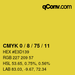 Color code: CMYK 0 / 8 / 75 / 11 | qconv.com