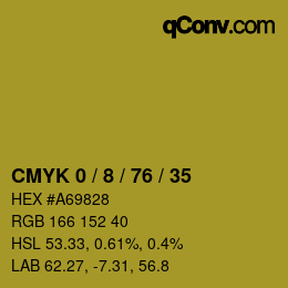 Color code: CMYK 0 / 8 / 76 / 35 | qconv.com