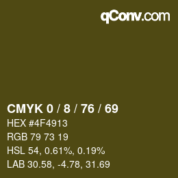 颜色代码: CMYK 0 / 8 / 76 / 69 | qconv.com