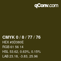 Color code: CMYK 0 / 8 / 77 / 76 | qconv.com