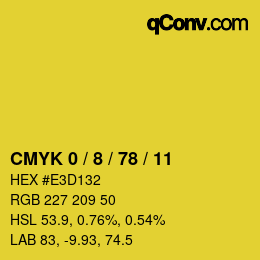 Color code: CMYK 0 / 8 / 78 / 11 | qconv.com