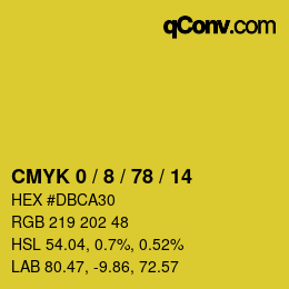 Color code: CMYK 0 / 8 / 78 / 14 | qconv.com