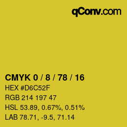 Color code: CMYK 0 / 8 / 78 / 16 | qconv.com