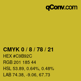 Color code: CMYK 0 / 8 / 78 / 21 | qconv.com