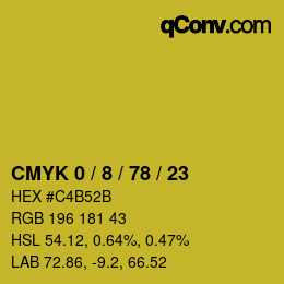 Color code: CMYK 0 / 8 / 78 / 23 | qconv.com