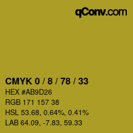 Color code: CMYK 0 / 8 / 78 / 33 | qconv.com