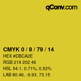 颜色代码: CMYK 0 / 8 / 79 / 14 | qconv.com