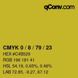 Color code: CMYK 0 / 8 / 79 / 23 | qconv.com