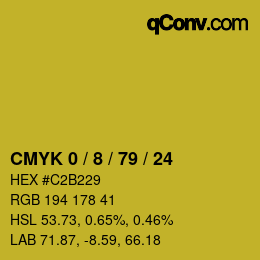 Color code: CMYK 0 / 8 / 79 / 24 | qconv.com