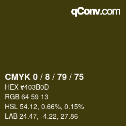 Color code: CMYK 0 / 8 / 79 / 75 | qconv.com