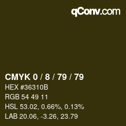 カラーコード: CMYK 0 / 8 / 79 / 79 | qconv.com