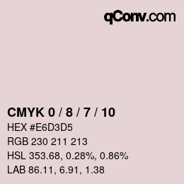 Color code: CMYK 0 / 8 / 7 / 10 | qconv.com