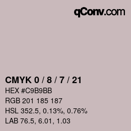 Color code: CMYK 0 / 8 / 7 / 21 | qconv.com