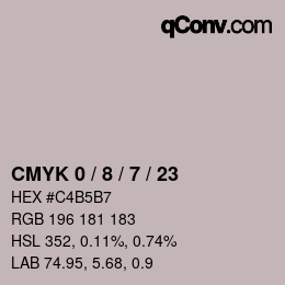 Color code: CMYK 0 / 8 / 7 / 23 | qconv.com