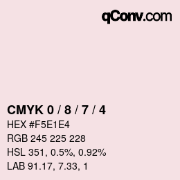 Color code: CMYK 0 / 8 / 7 / 4 | qconv.com