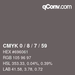 Color code: CMYK 0 / 8 / 7 / 59 | qconv.com