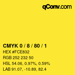 Color code: CMYK 0 / 8 / 80 / 1 | qconv.com