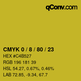 Color code: CMYK 0 / 8 / 80 / 23 | qconv.com