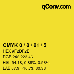 Color code: CMYK 0 / 8 / 81 / 5 | qconv.com