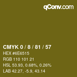 Color code: CMYK 0 / 8 / 81 / 57 | qconv.com