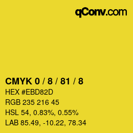 Color code: CMYK 0 / 8 / 81 / 8 | qconv.com