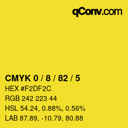 Color code: CMYK 0 / 8 / 82 / 5 | qconv.com