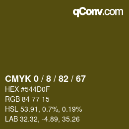 Color code: CMYK 0 / 8 / 82 / 67 | qconv.com
