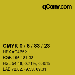 Color code: CMYK 0 / 8 / 83 / 23 | qconv.com