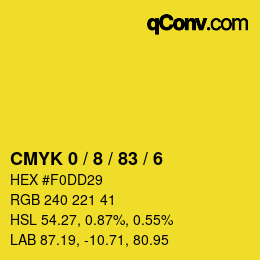 Color code: CMYK 0 / 8 / 83 / 6 | qconv.com