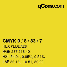 Color code: CMYK 0 / 8 / 83 / 7 | qconv.com