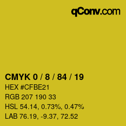 Color code: CMYK 0 / 8 / 84 / 19 | qconv.com