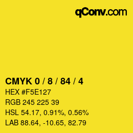 Color code: CMYK 0 / 8 / 84 / 4 | qconv.com