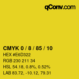 Color code: CMYK 0 / 8 / 85 / 10 | qconv.com