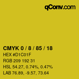 Color code: CMYK 0 / 8 / 85 / 18 | qconv.com