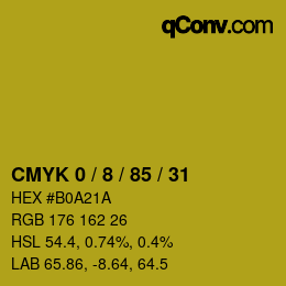 Color code: CMYK 0 / 8 / 85 / 31 | qconv.com
