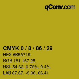 Color code: CMYK 0 / 8 / 86 / 29 | qconv.com