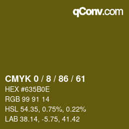 Color code: CMYK 0 / 8 / 86 / 61 | qconv.com