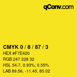 Color code: CMYK 0 / 8 / 87 / 3 | qconv.com
